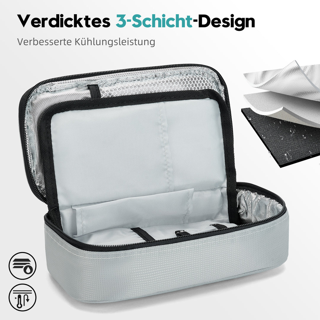 Z3 Kühlbox und Warmhaltebox grau (inkl. 4 Kühlakkus; für Transport von Insulin geeignet) - BenBag GmbH