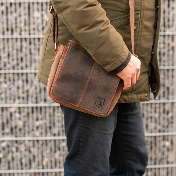 BenBag - Set 1: Cross - Over Tasche Braun (8 - teiliges Set, Premium - Leder) - BenBag GmbH