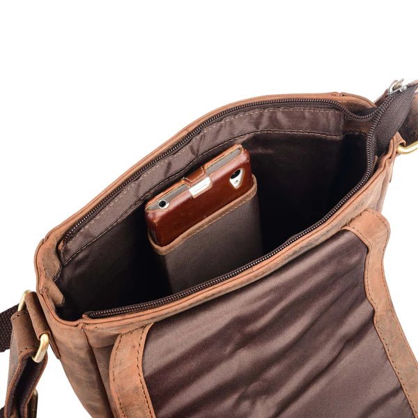 BenBag - Set 1: Cross - Over Tasche Braun (8 - teiliges Set, Premium - Leder) - BenBag GmbH