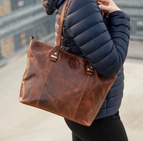 BenBag - Set 2: Shopper Tasche Braun (8 - teiliges Set, Premium - Leder) - BenBag GmbH