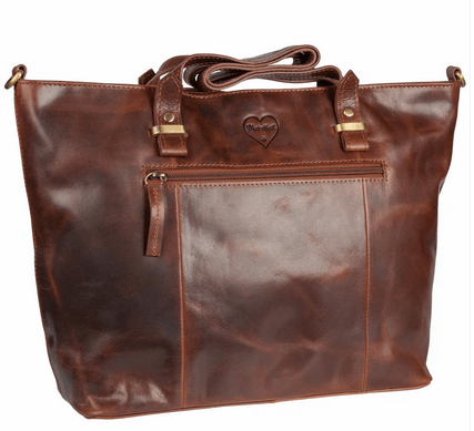 BenBag - Set 2: Shopper Tasche Braun (8 - teiliges Set, Premium - Leder) - BenBag GmbH