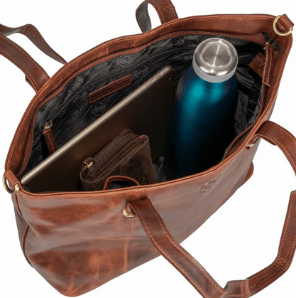 BenBag - Set 2: Shopper Tasche Braun (8 - teiliges Set, Premium - Leder) - BenBag GmbH