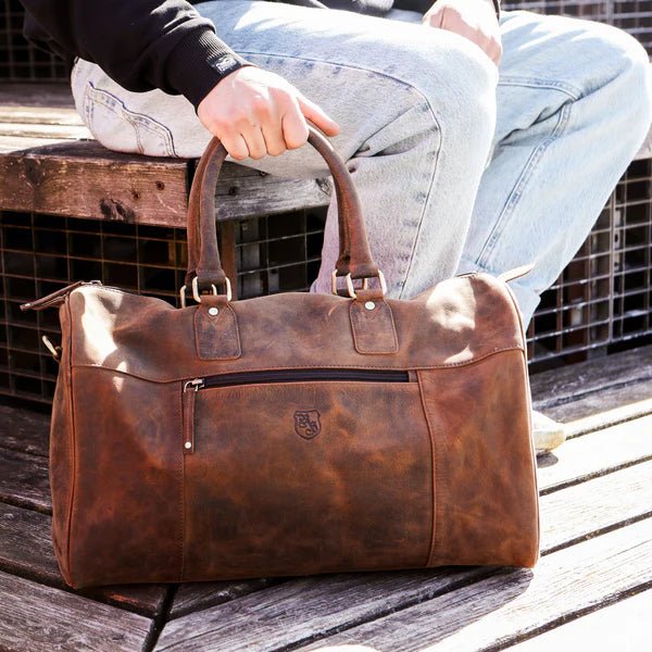 BenBag - Set 4: Gym Tasche Braun (8 - teiliges Set, Premium - Leder) - BenBag GmbH
