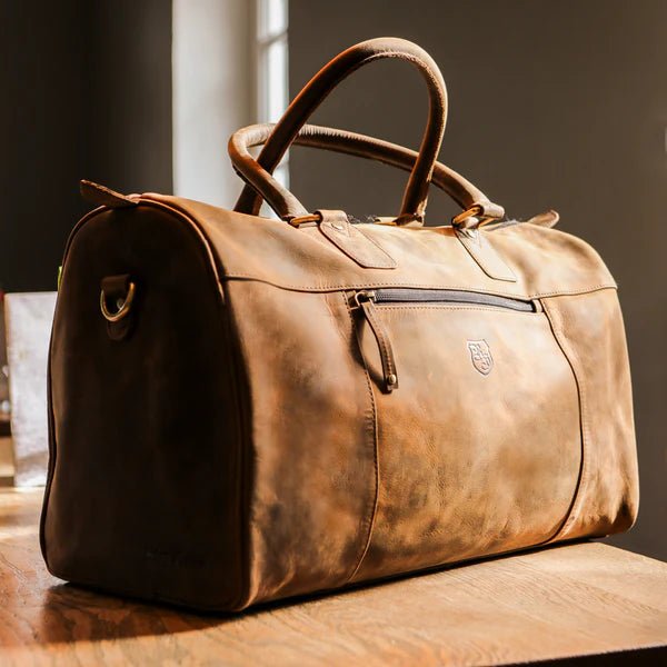 BenBag - Set 4: Gym Tasche Braun (8 - teiliges Set, Premium - Leder) - BenBag GmbH