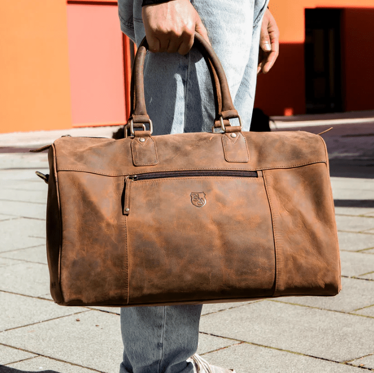 BenBag - Set 4: Gym Tasche Braun (8 - teiliges Set, Premium - Leder) - BenBag GmbH