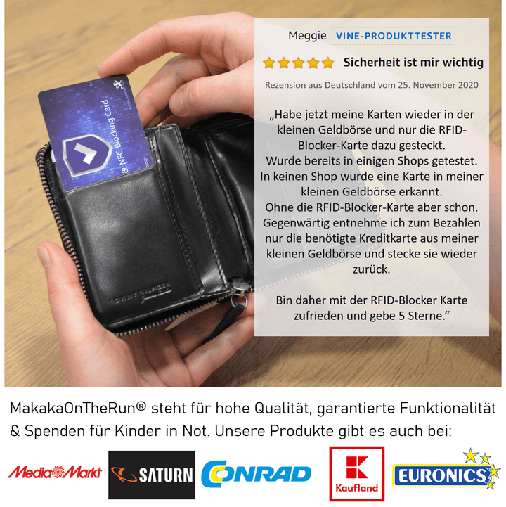 Z1 RFID NFC Schutz - Karte (DEKRA - geprüft) im Doppelpack (2 Karten) - BenBag GmbH