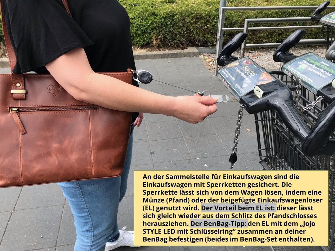 Z5 Einkaufswagenlöser Herz rostfreier Edelstahl - BenBag GmbH