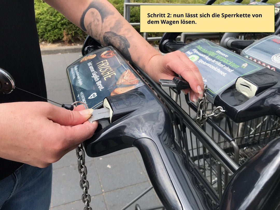 Z5 Einkaufswagenlöser Herz rostfreier Edelstahl - BenBag GmbH