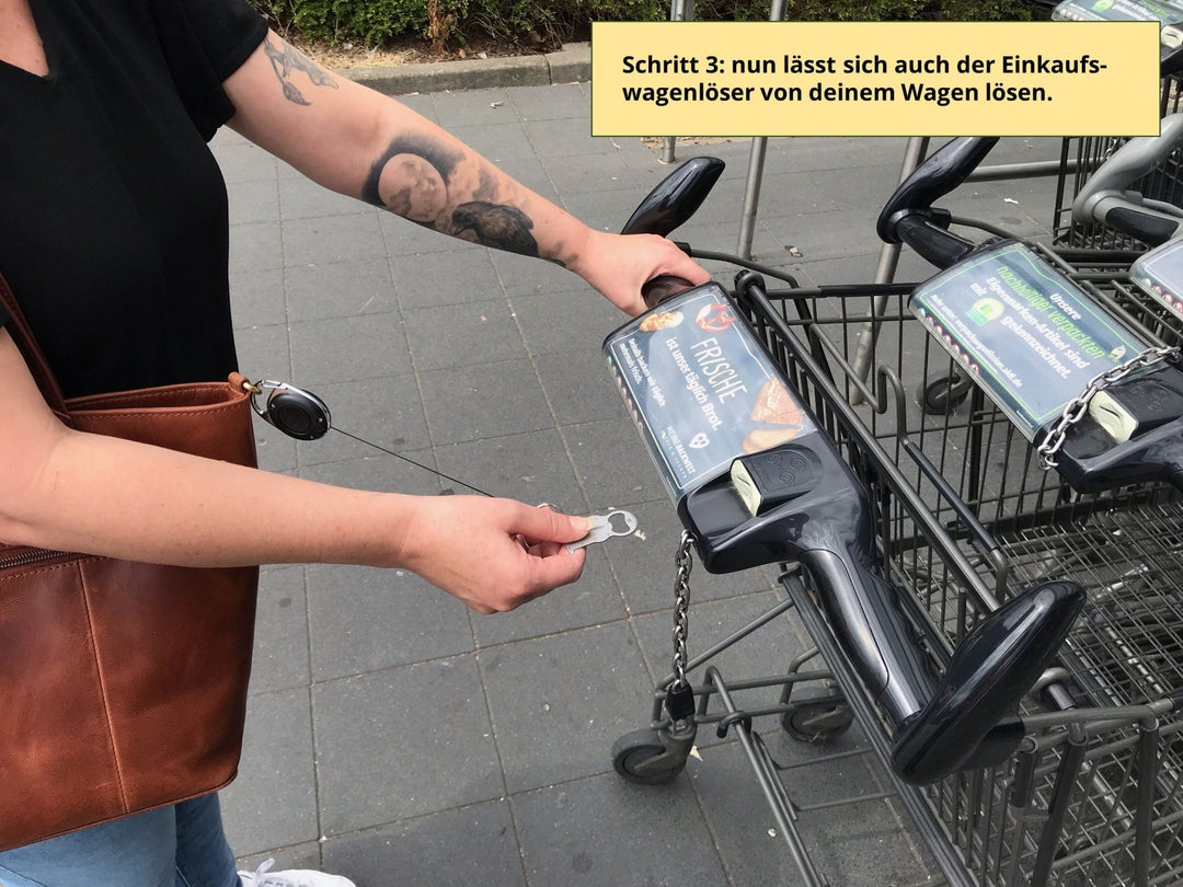 Z5 Einkaufswagenlöser Herz rostfreier Edelstahl - BenBag GmbH