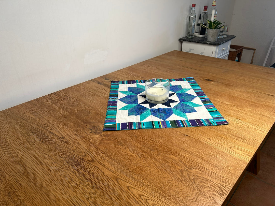 Mitteldecke Sterndesign Blau - Türkis - BenBag GmbH