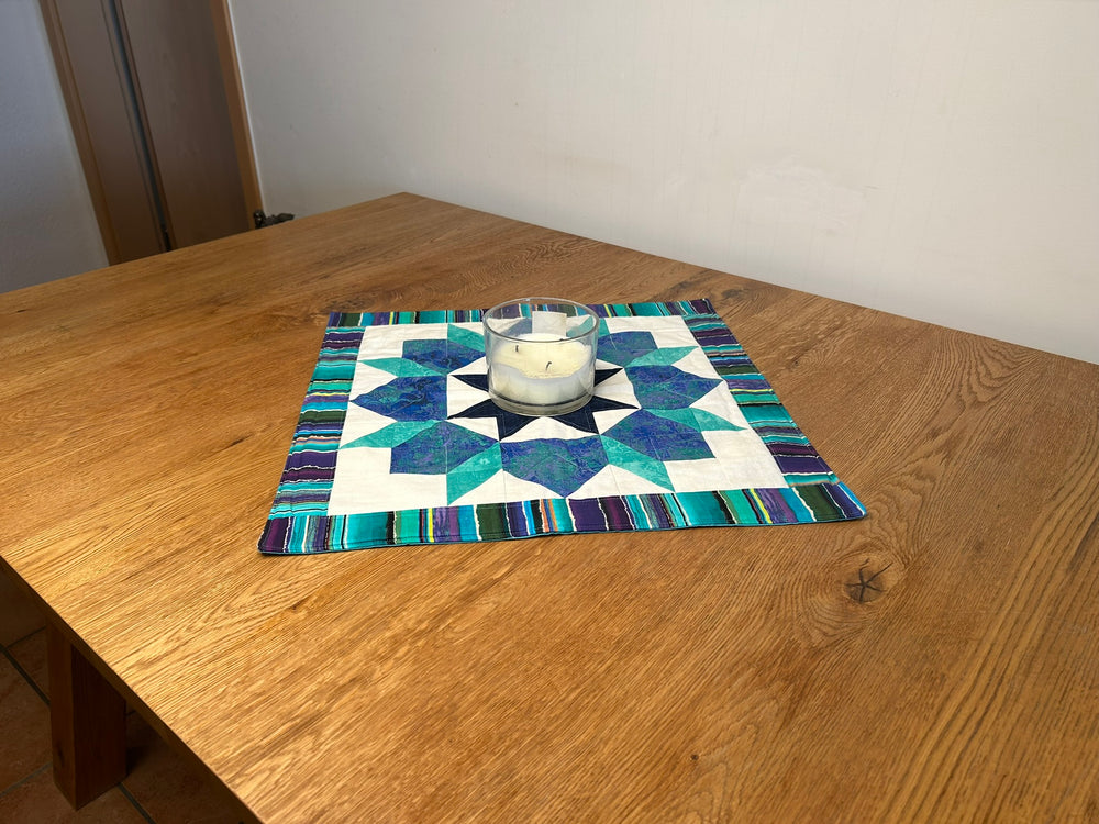 Mitteldecke Sterndesign Blau - Türkis - BenBag GmbH