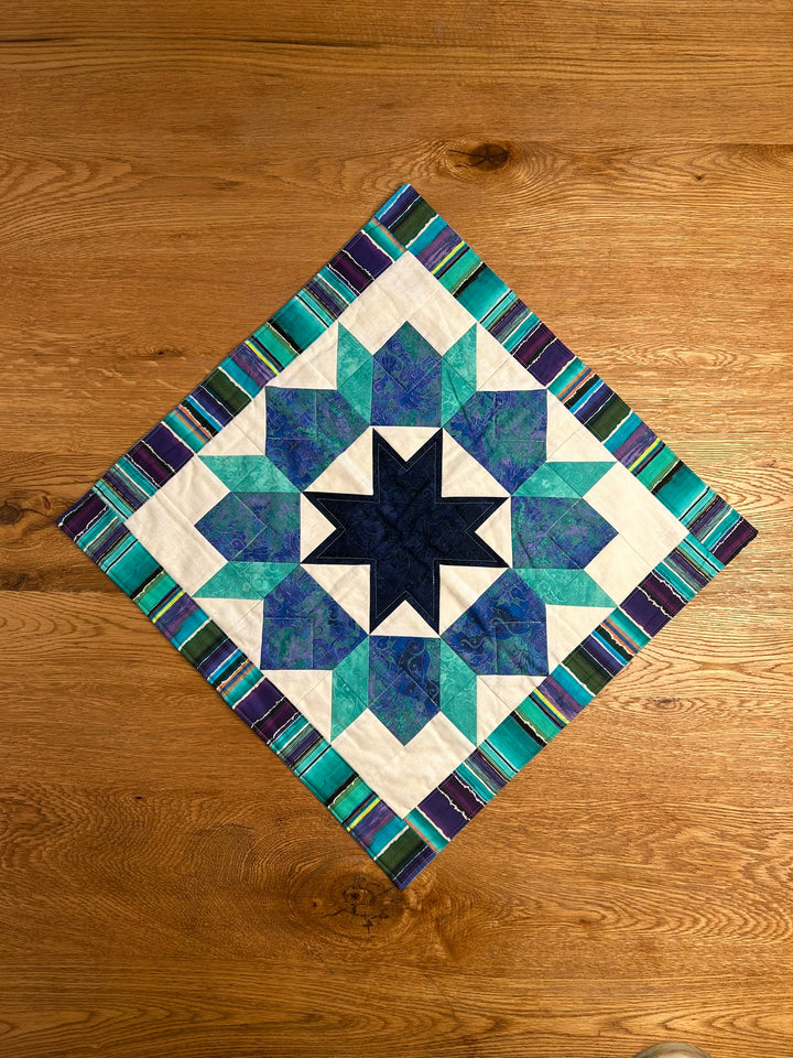 Mitteldecke Sterndesign Blau - Türkis - BenBag GmbH