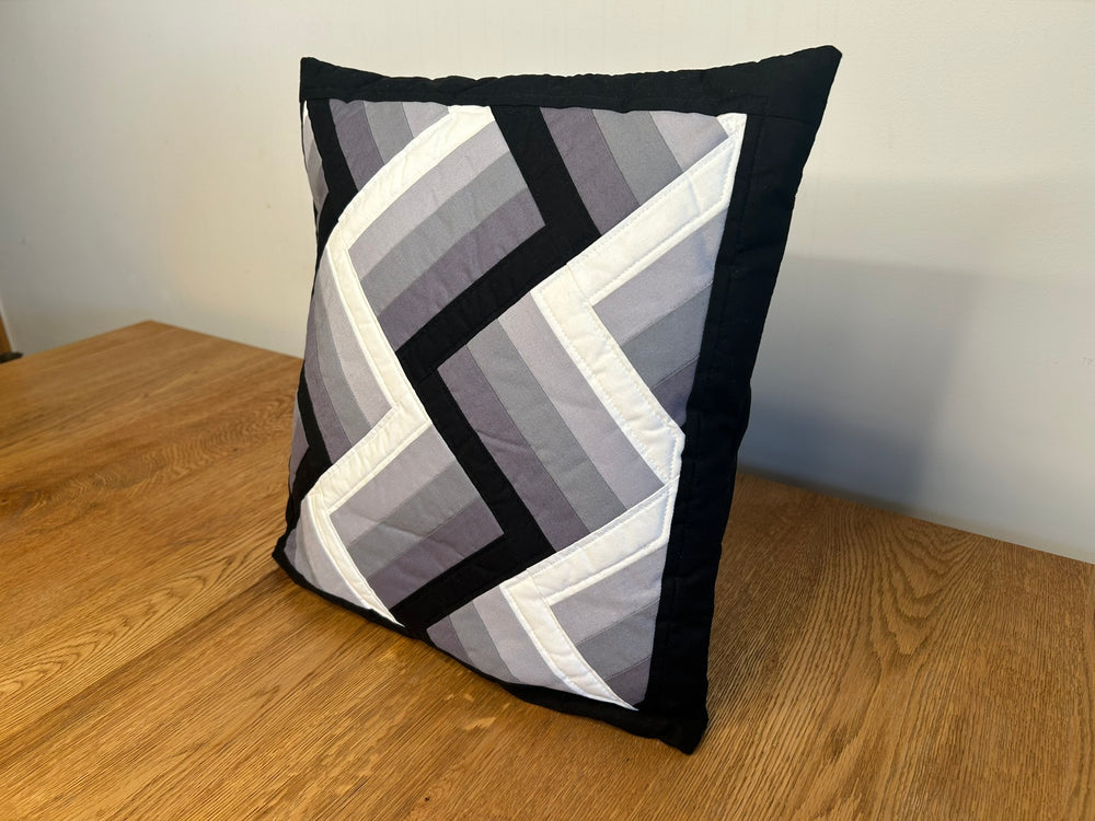 Kissenbezug Grau/Schwarz geometrisch - BenBag GmbH