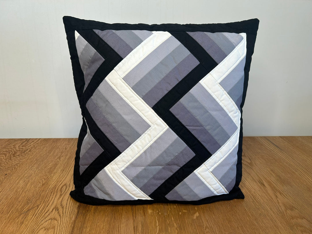 Kissenbezug Grau/Schwarz geometrisch - BenBag GmbH