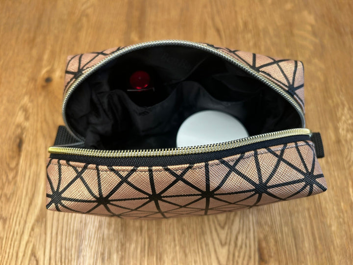 Kosmetiktasche Gold - Schwarz - BenBag GmbH