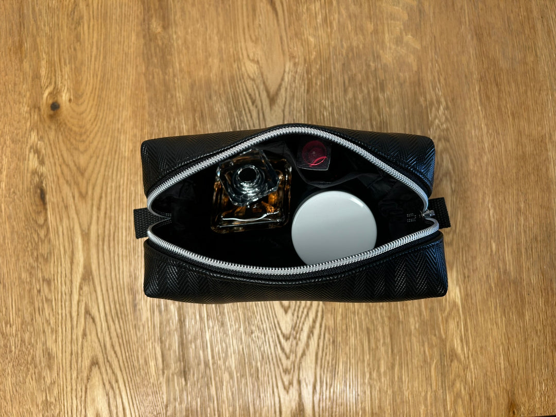 Kosmetiktasche Fischgrät Schwarz - BenBag GmbH