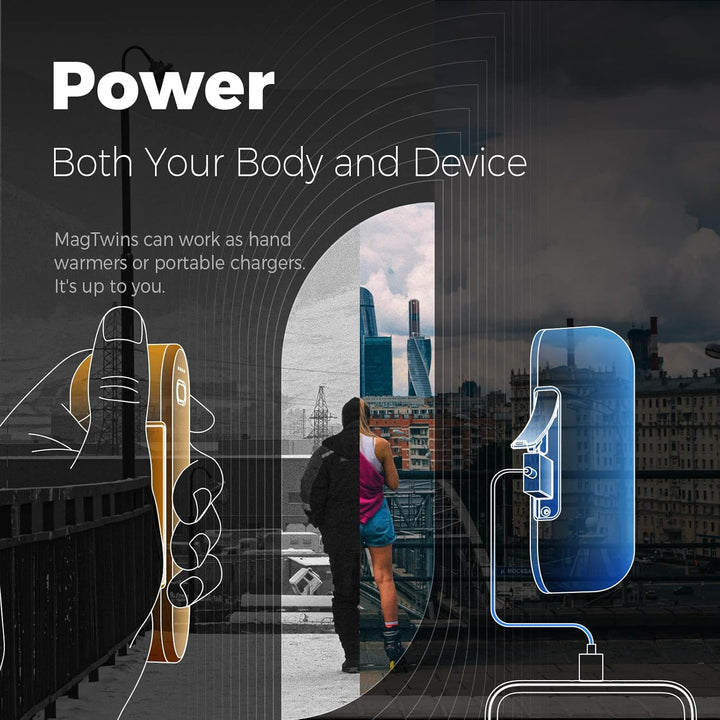 Z2 Ocoopa UT2s wiederaufladbarer Handwärmer und Powerbank schwarz - BenBag GmbH